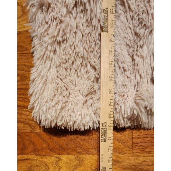 Say What? Women's Juniors' Faux Fur Cream Vest Size Large Y2K Style - Picture 3 of 5